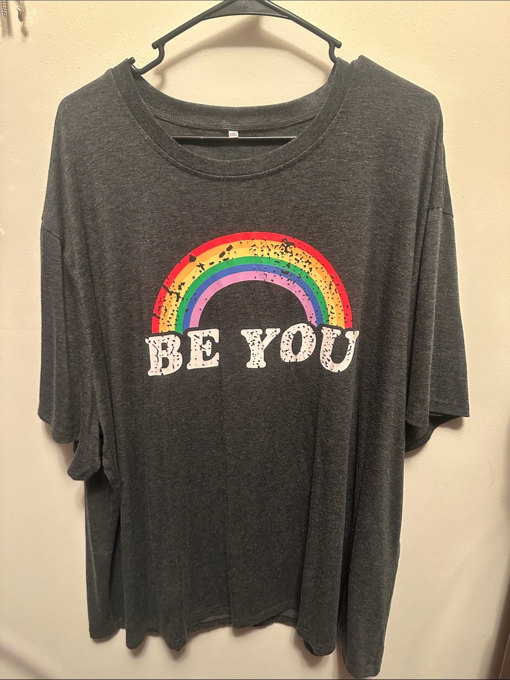 women’sCharcoal 'Be You' Rainbow Graphic Tee